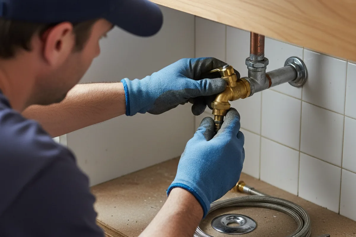 Shutoff valve and fitting work during Emergency Plumbing in Wheelwright